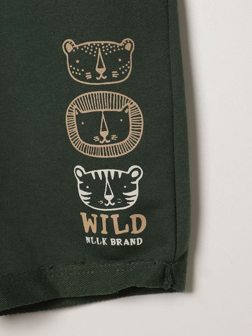 Bermuda Estampada Infantil Para Menino - VERDE