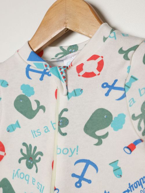 Macacão Suedine Infantil Para Bebê - OFF WHITE