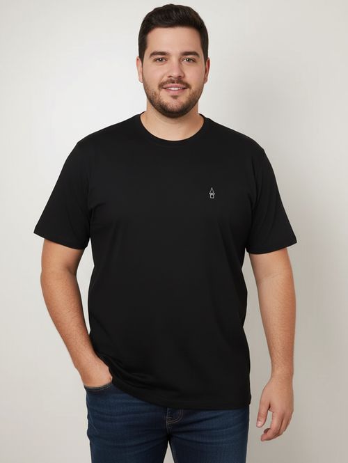 Camiseta Básica Plus Size Masculina PRETO