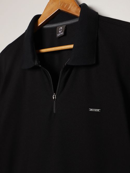 Polo Piquet Manga Curta Plus Size Masculina PRETO