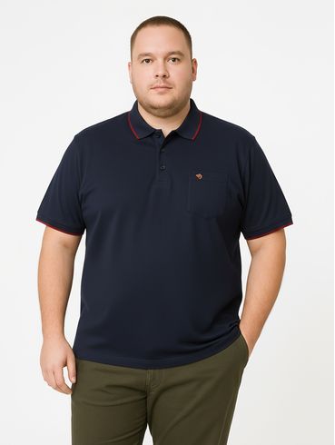 Polo Malha Manga Curta Plus Size Masculina MARINHO
