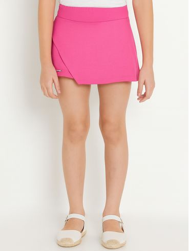 Short Saia Juvenil Para Menina - PINK