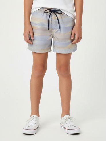 Bermuda Cós Elástico Infantil Para Menino - AZUL