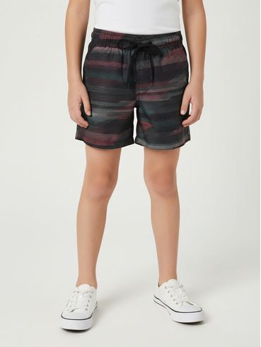 Bermuda Cós Elástico Infantil Para Menino - PRETO