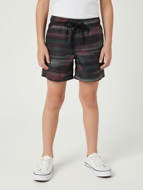 Bermuda Cós Elástico Infantil Para Menino - PRETO