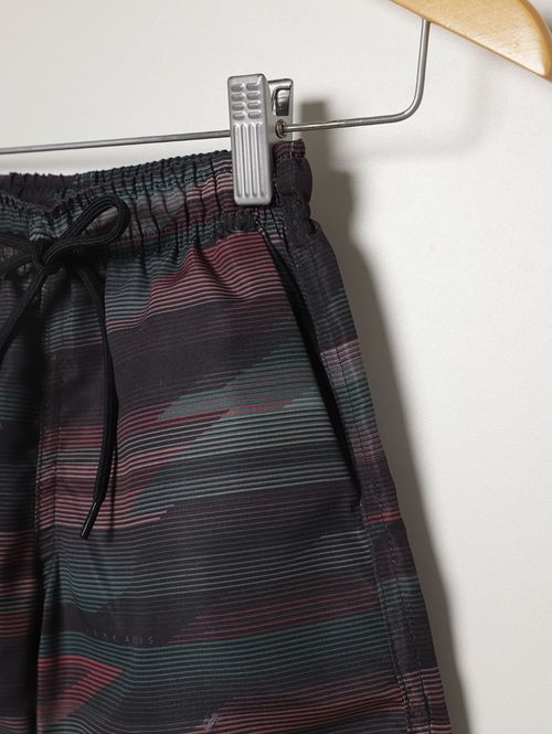 Bermuda Cós Elástico Infantil Para Menino - PRETO