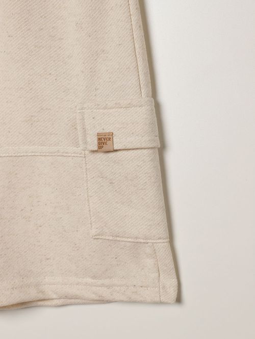 Bermuda Linho Cargo Juvenil Para Menino - BEGE