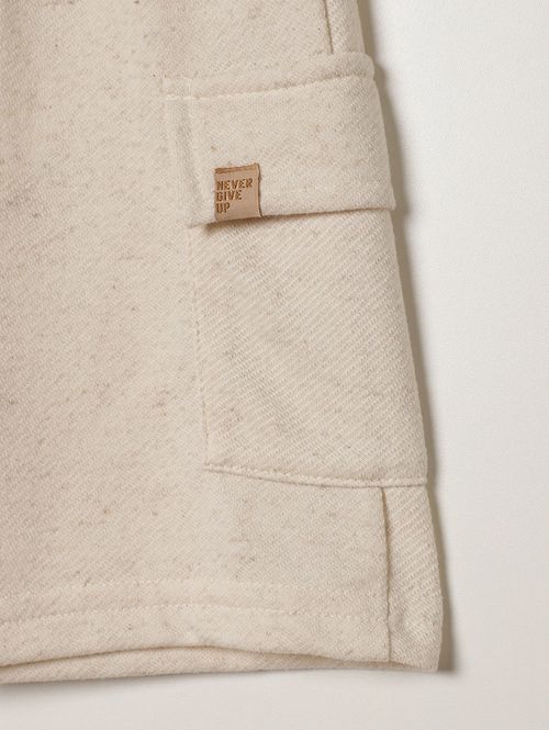 Bermuda Linho Cargo kid+ Infantil Para Menino- BEGE