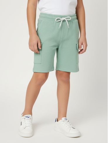 Bermuda Linho Cargo kid+ Infantil Para Menino- VERDE