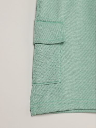 Bermuda Linho Cargo kid+ Infantil Para Menino- VERDE