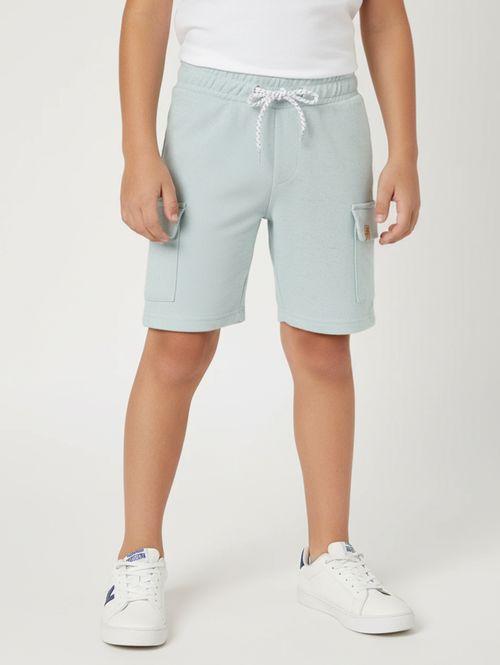 Bermuda Linho Cargo kid+ Infantil Para Menino- AZUL