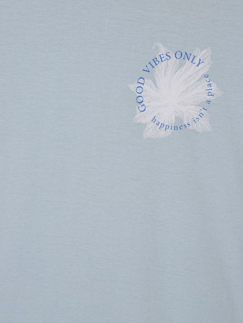 Camiseta Manga Curta Juvenil Para Menino - AZUL