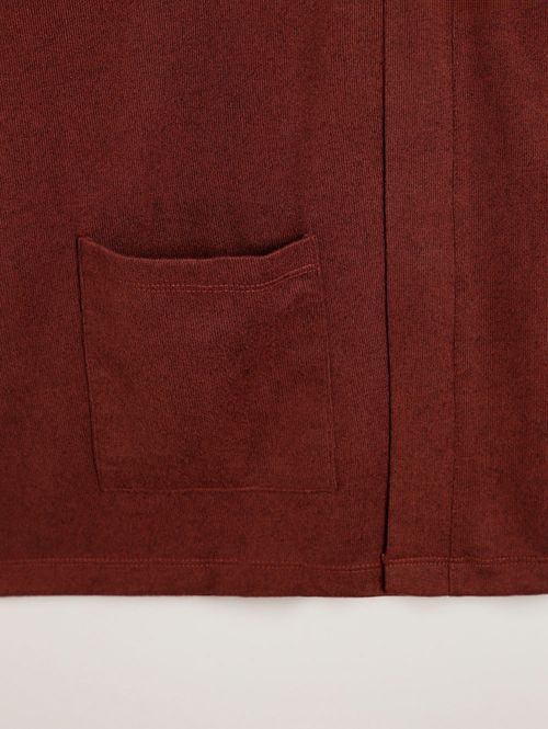 Cardigan de Tricot Plus Size Feminino MARROM