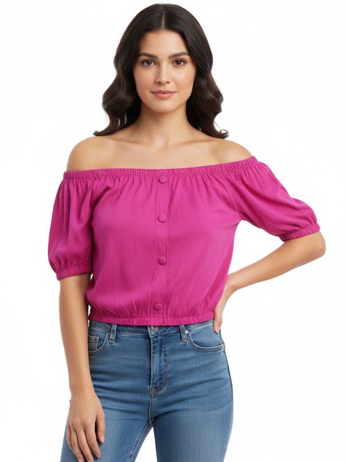 Blusa Manga Curta Feminina PINK