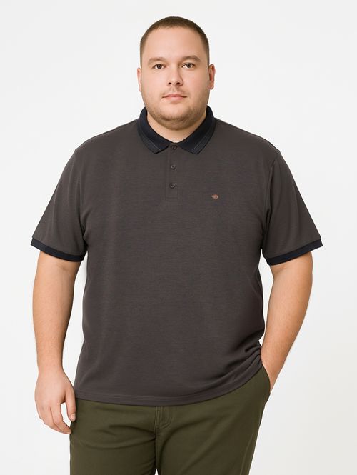 Polo Piquet Plus Size Masculina CAQUI