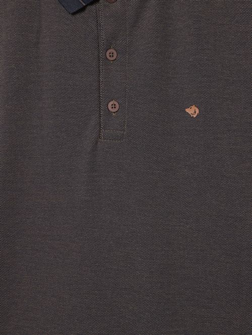 Polo Piquet Plus Size Masculina CAQUI