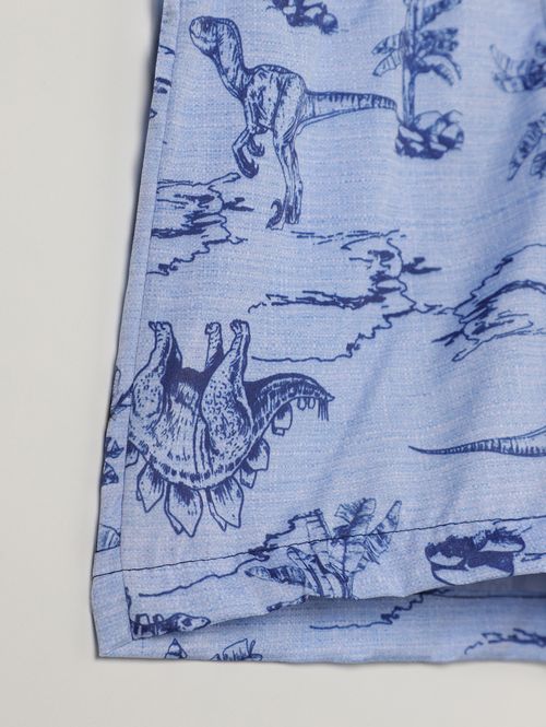 Bermuda Estampada Infantil Para Menino - AZUL