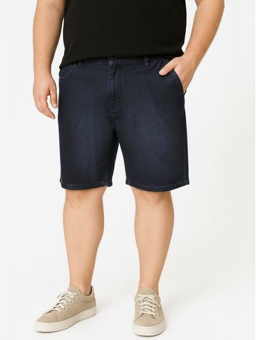 Bermuda Jeans Vilejack Plus Size Masculina AZUL