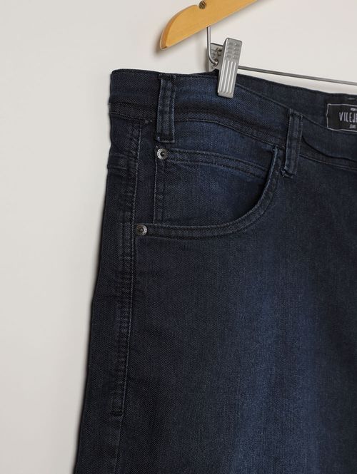 Bermuda Jeans Vilejack Plus Size Masculina AZUL