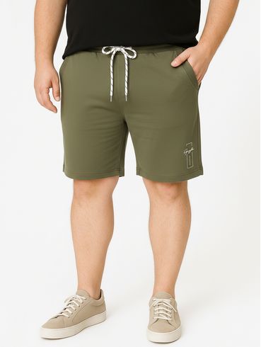 Bermuda Malha Gangster Plus Size Masculina VERDE