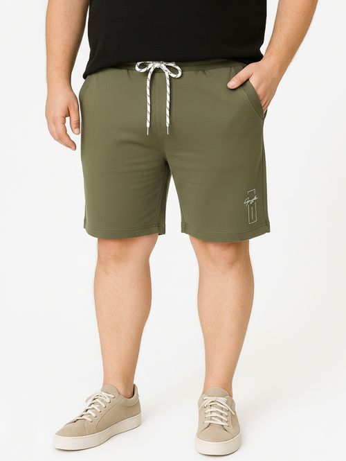 Bermuda Malha Gangster Plus Size Masculina VERDE
