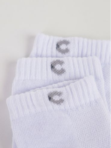 Kit 3 meias Cano Curto Masculino BRANCO