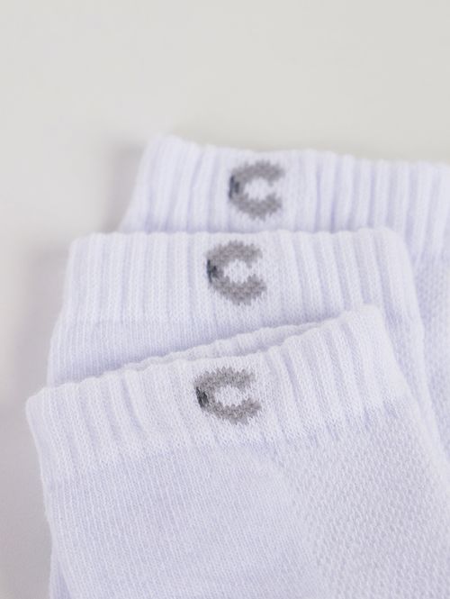 Kit 3 meias Cano Curto Masculino BRANCO