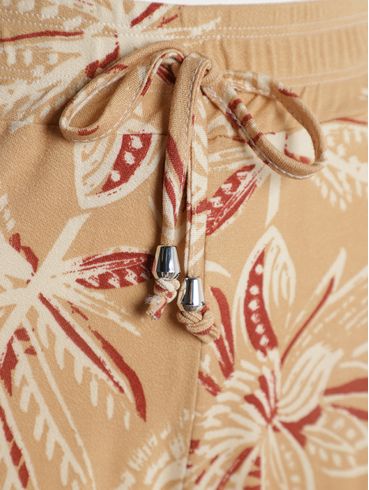 Calça Malha Marrocos Pantacourt Feminina BEGE