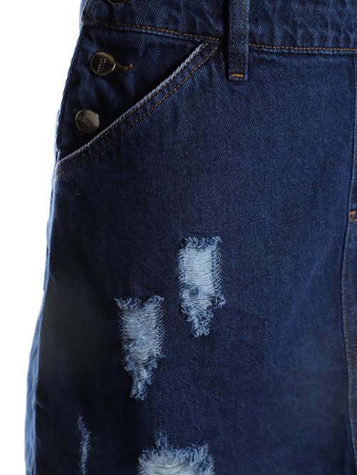 Salopete Jeans Feminina AZUL