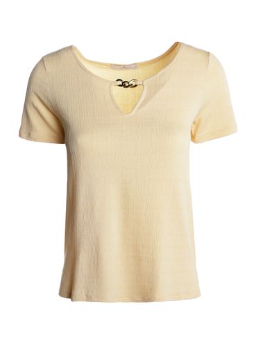 Blusa Malha Detalhe Corrente Autentique Feminina AREIA