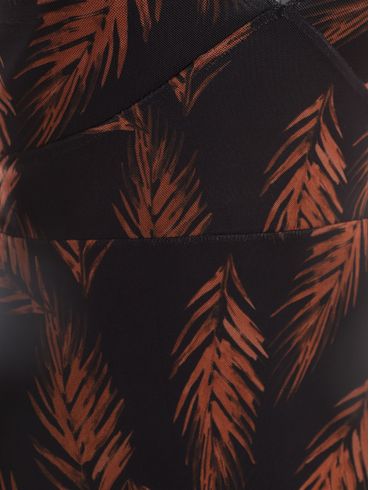 Vestido Tule Estampado Autentique Feminino PRETO