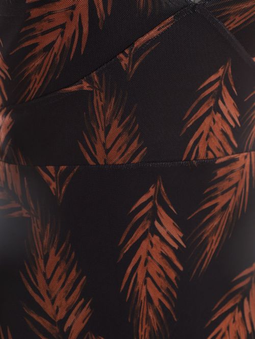 Vestido Tule Estampado Autentique Feminino PRETO