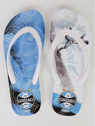 Chinelo Grêmio Masculino BRANCO/AZUL
