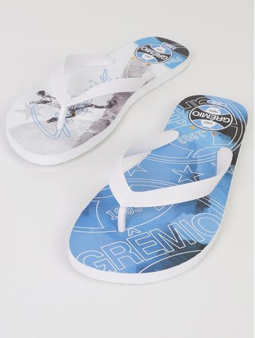 Chinelo Grêmio Masculino BRANCO/AZUL