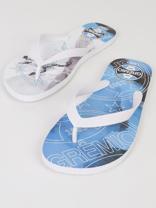 Chinelo Grêmio Masculino BRANCO/AZUL