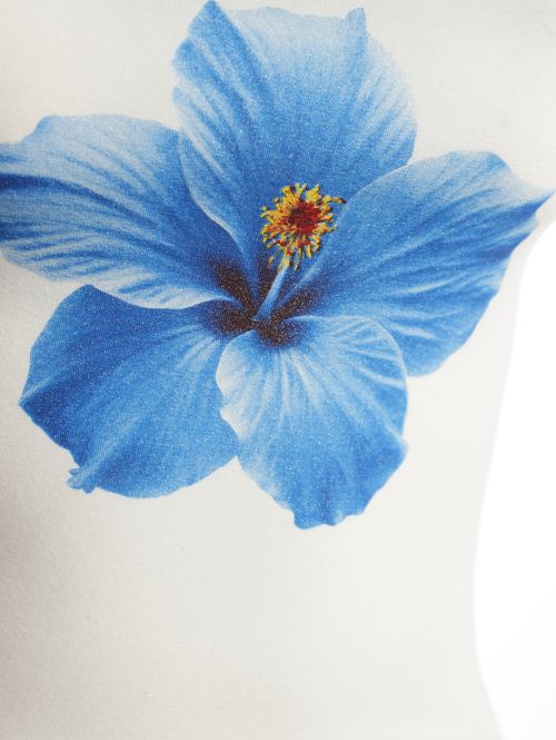 Blusa Cotton Autentique Feminina AZUL/AZUL/BRANCO