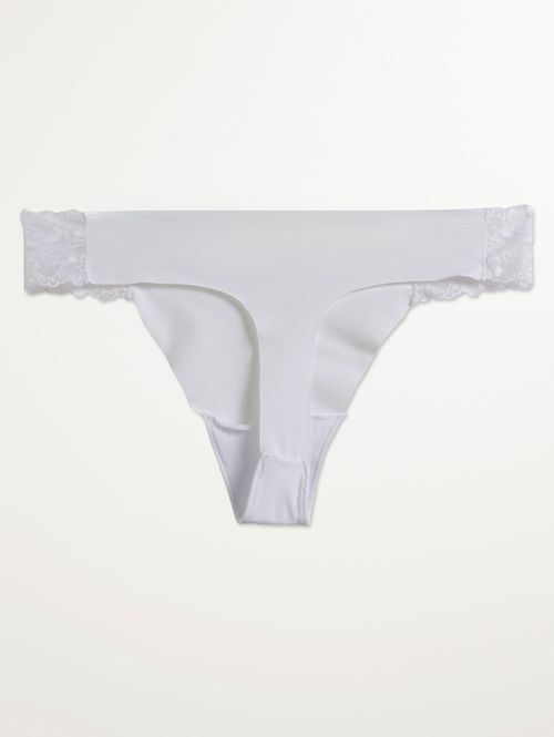 Calcinha Laser Fio em Renda Feminina BRANCO