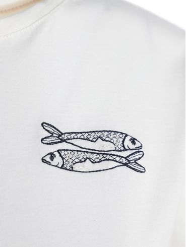 Blusa Com Bordados Manga Curta Autentique Feminina OFF WHITE