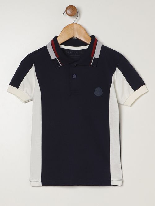 Polo Malha Manga Curta Infantil Para Menino - MARINHO