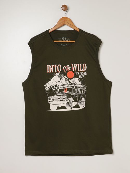 Camiseta Regata Full Plus Size Masculina VERDE