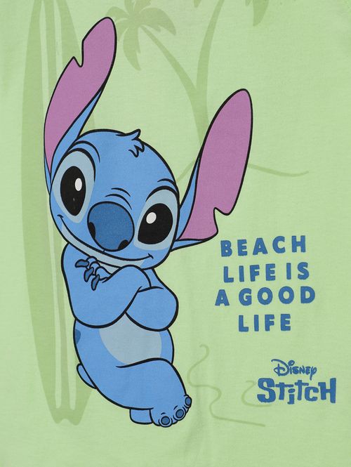 Camiseta Regata Stitch Infantil Para Menino - VERDE