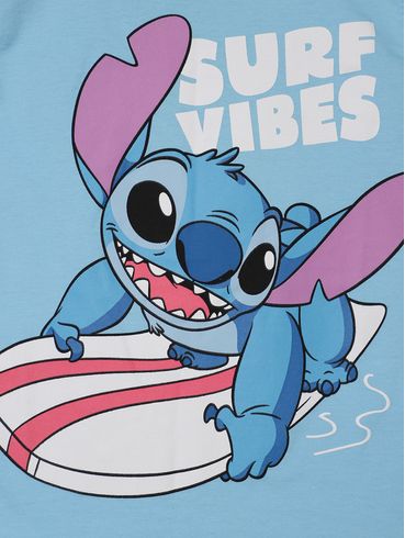 Camiseta Regata Stitch Infantil Para Menino - AZUL