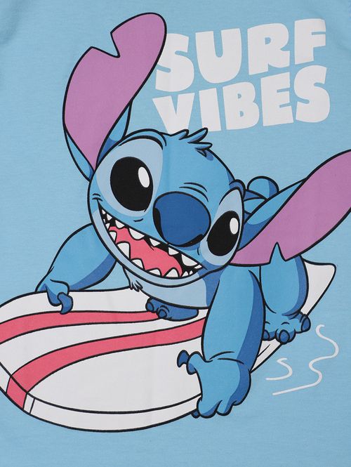 Camiseta Regata Stitch Infantil Para Menino - AZUL