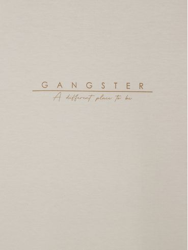 Camiseta Manga Curta Gangster Plus Size Masculina OFF WHITE