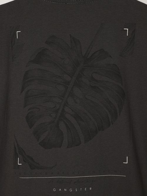 Camiseta Manga Curta Gangster Plus Size Masculina GRAFITE