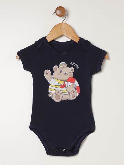 Body Estampado Infantil Para Bebê - MARINHO