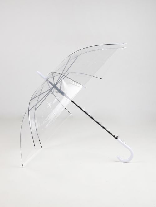 Guarda-Chuva Longo Automático Transparente 99cm BRANCO