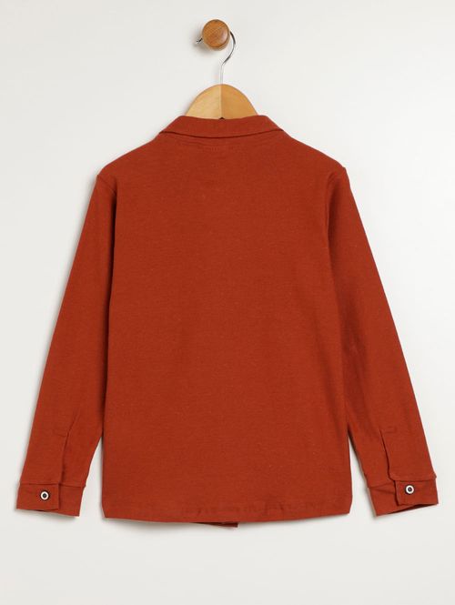 Camisa Manga Longa Infantil Para Menino - TELHA