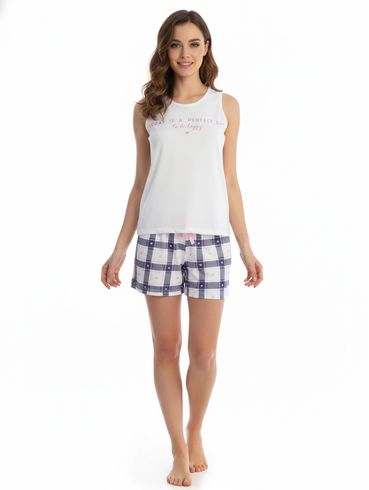 Pijama Curto Feminina BRANCO