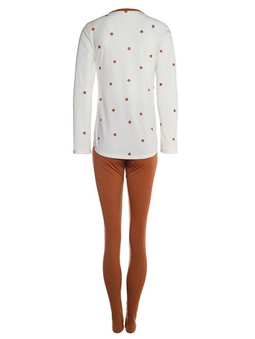 Pijama Longo Feminino OFF WHITE